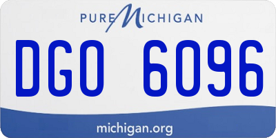 MI license plate DGO6096