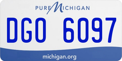 MI license plate DGO6097