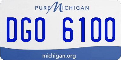 MI license plate DGO6100
