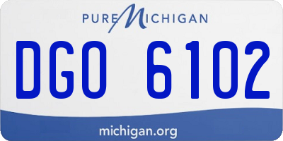 MI license plate DGO6102