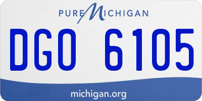 MI license plate DGO6105