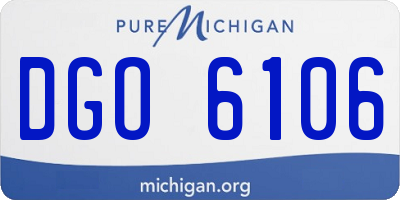 MI license plate DGO6106