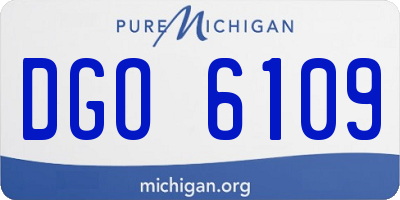 MI license plate DGO6109
