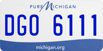 MI license plate DGO6111