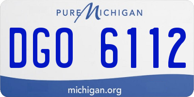 MI license plate DGO6112