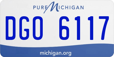 MI license plate DGO6117