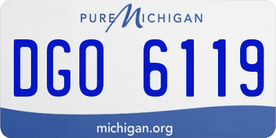 MI license plate DGO6119