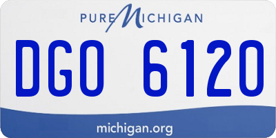 MI license plate DGO6120