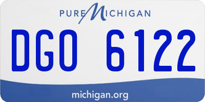 MI license plate DGO6122