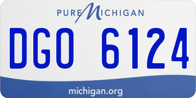 MI license plate DGO6124