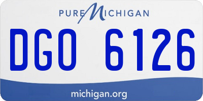 MI license plate DGO6126