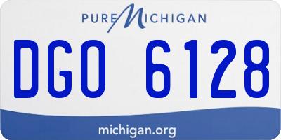 MI license plate DGO6128