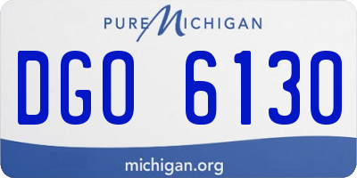 MI license plate DGO6130