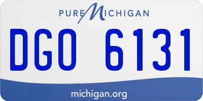 MI license plate DGO6131