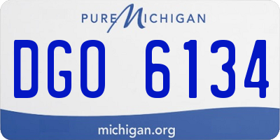 MI license plate DGO6134