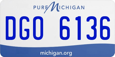 MI license plate DGO6136