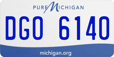 MI license plate DGO6140