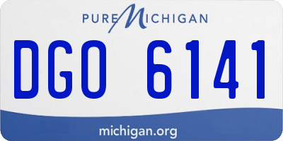 MI license plate DGO6141