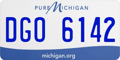 MI license plate DGO6142