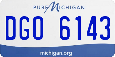 MI license plate DGO6143