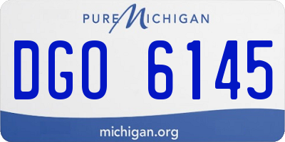 MI license plate DGO6145
