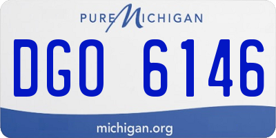 MI license plate DGO6146