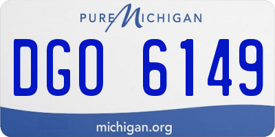 MI license plate DGO6149