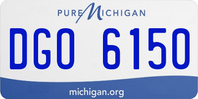 MI license plate DGO6150