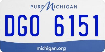 MI license plate DGO6151