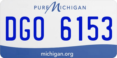 MI license plate DGO6153
