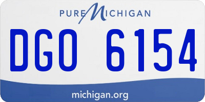 MI license plate DGO6154