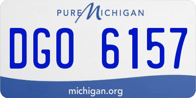 MI license plate DGO6157