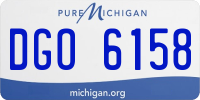 MI license plate DGO6158