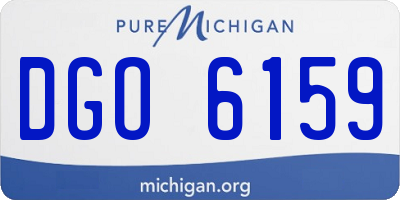 MI license plate DGO6159