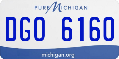 MI license plate DGO6160