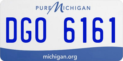 MI license plate DGO6161