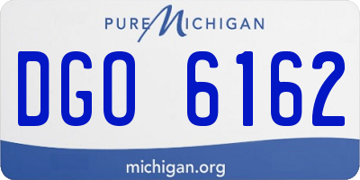MI license plate DGO6162