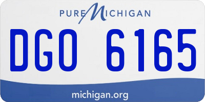 MI license plate DGO6165