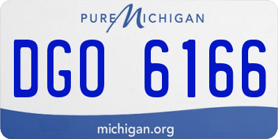 MI license plate DGO6166