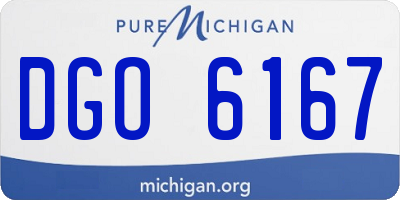 MI license plate DGO6167