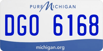 MI license plate DGO6168