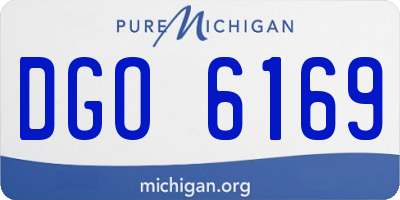MI license plate DGO6169