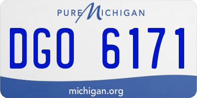 MI license plate DGO6171