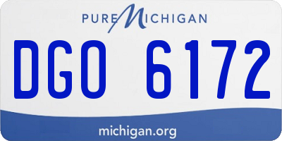 MI license plate DGO6172
