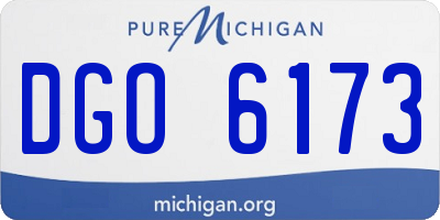 MI license plate DGO6173