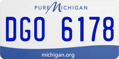 MI license plate DGO6178
