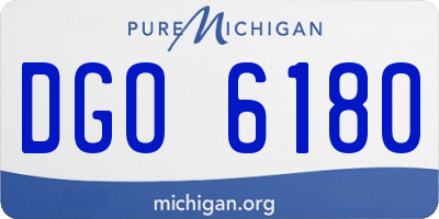 MI license plate DGO6180