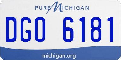 MI license plate DGO6181