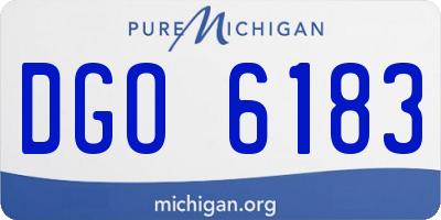 MI license plate DGO6183