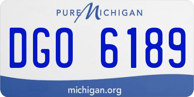 MI license plate DGO6189